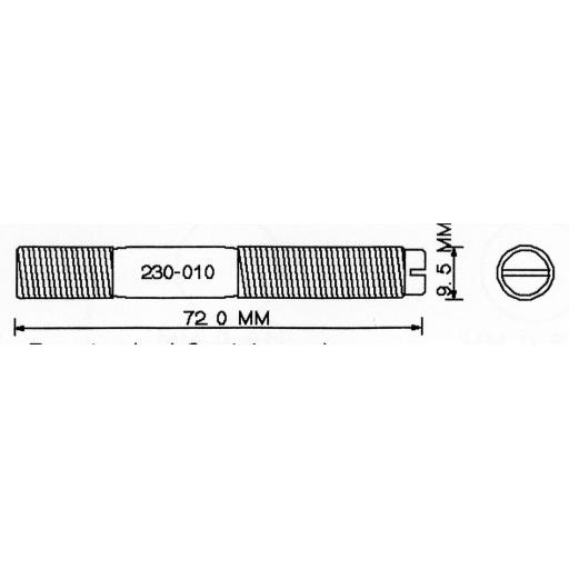 230-010 Tie-bolt 9.5mm diameter x 72mm long